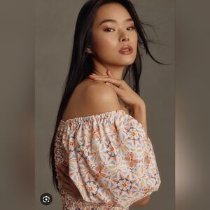 NWOT Anthropologie Dolan Left Coast Textured Off The Shoulder Top XS